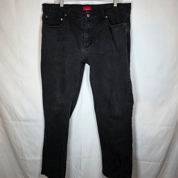 Alfani Other - Alfani Slim Straight Stretch Jeans Mens 38x32 Black Denim RN128172